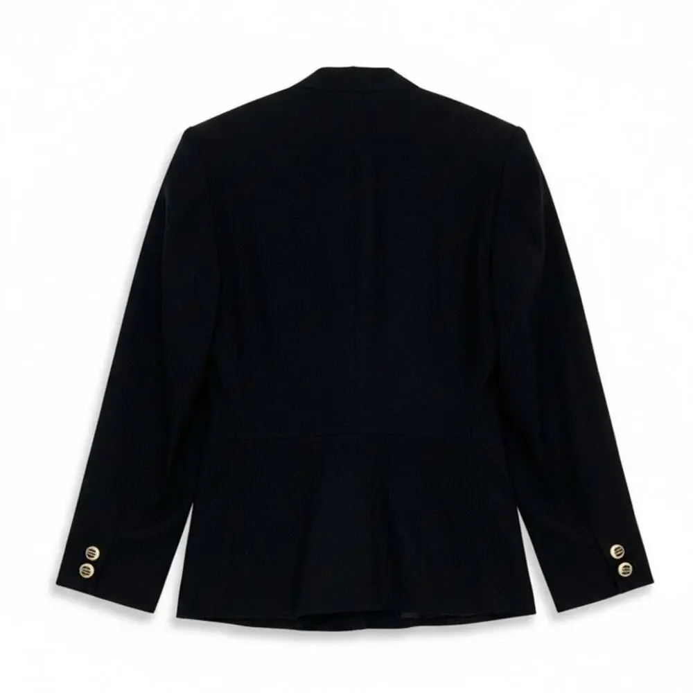 Nolan Miller Vintage Dynasty Blazer Black Beaded Rhinestone Jacket Size 6